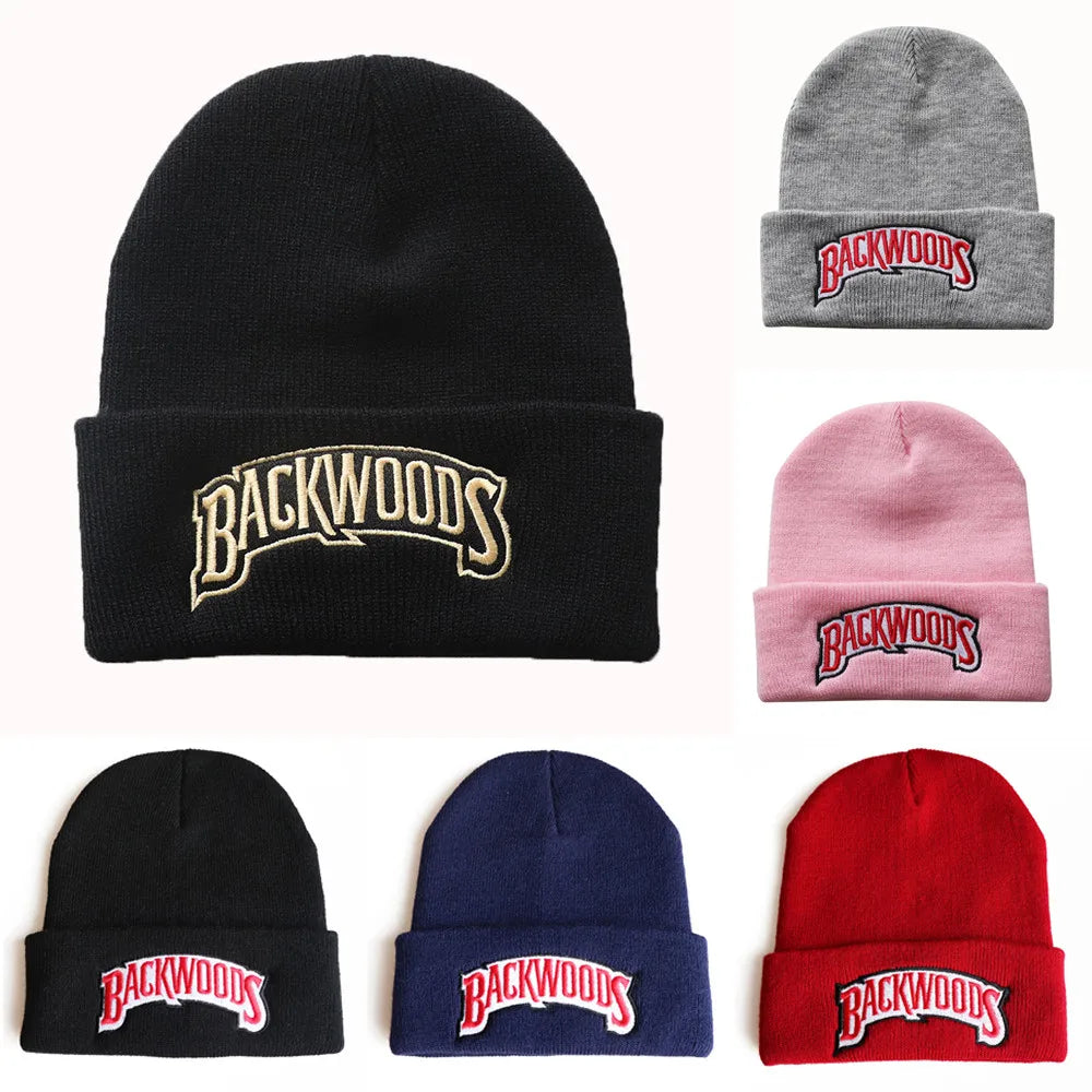 Backwoods Knitted Lettering Beanie Hat