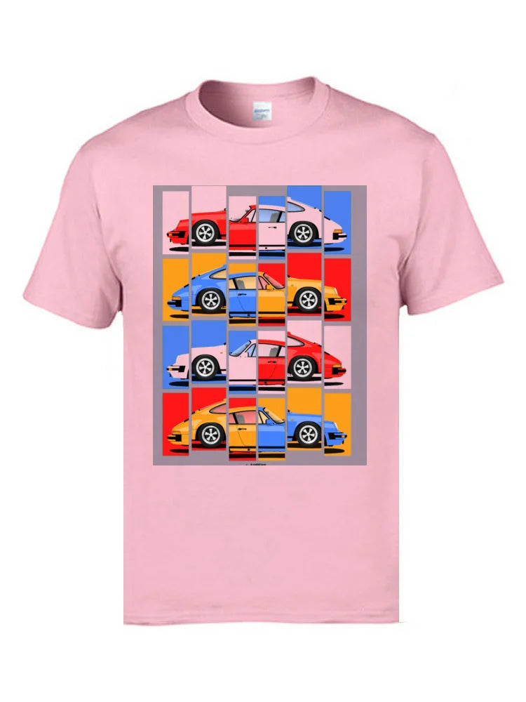 Japanese T-Shirts Car Styling Cool Men's T Shirt Plus Size Europe Tshirts Top Quality Brand Clothing Shirts Cotton Tee-Shirt