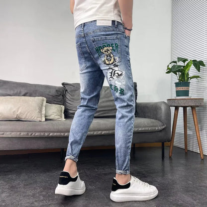 Embroidered Patchwork Jeans