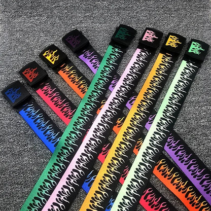 Flame Belt - Unisex Hip-hop Style