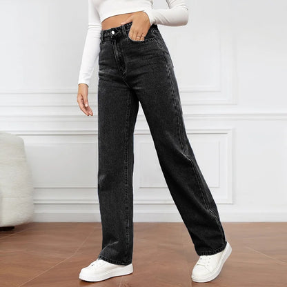 High-Waisted Wide-Leg Jeans