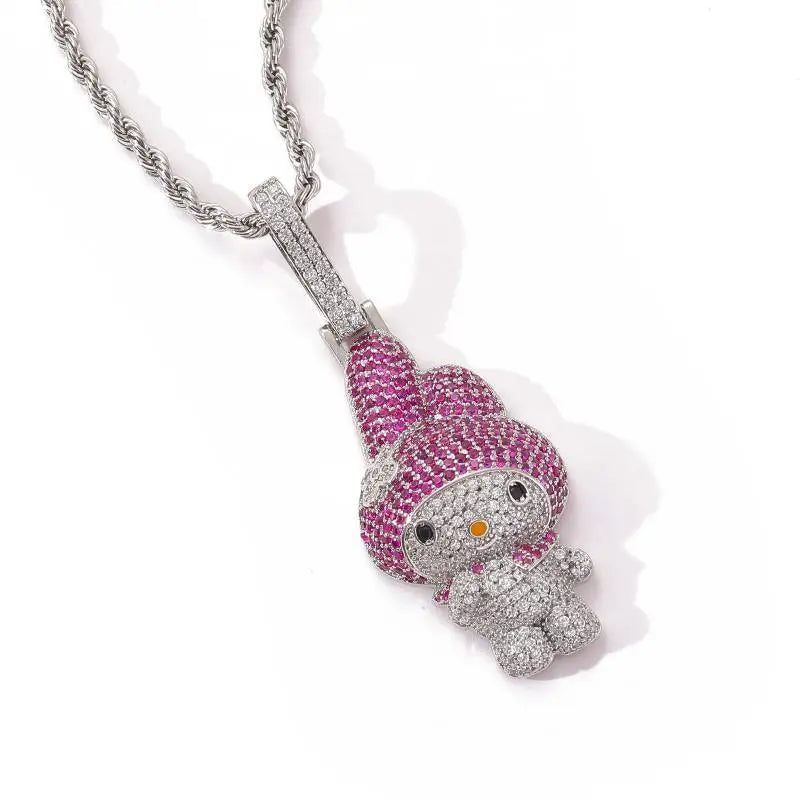 Hello Kitty Diamond Pendant Necklace