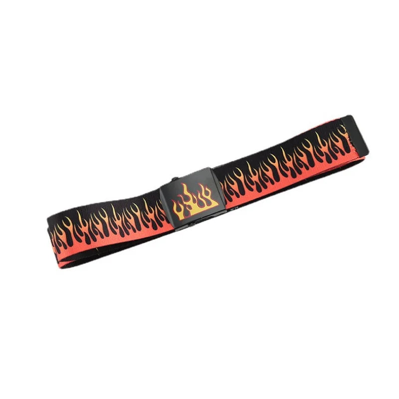 Flame Pattern Fashion Belt