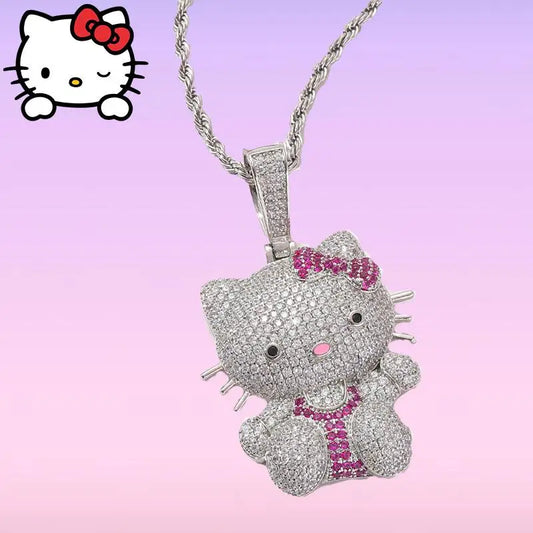 Hello Kitty Diamond Pendant Necklace