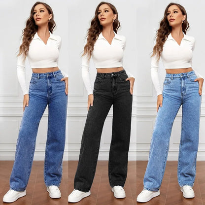 High-Waisted Wide-Leg Jeans