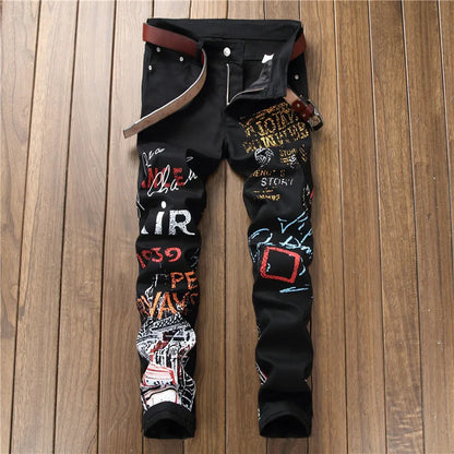 Graffiti Art Print Jeans