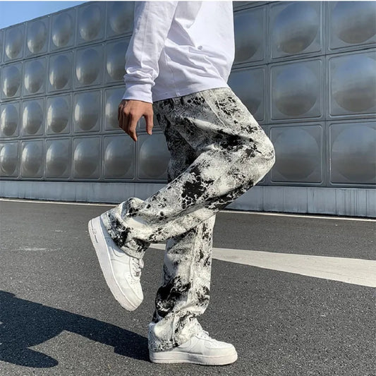 Marble Wash Denim Pants