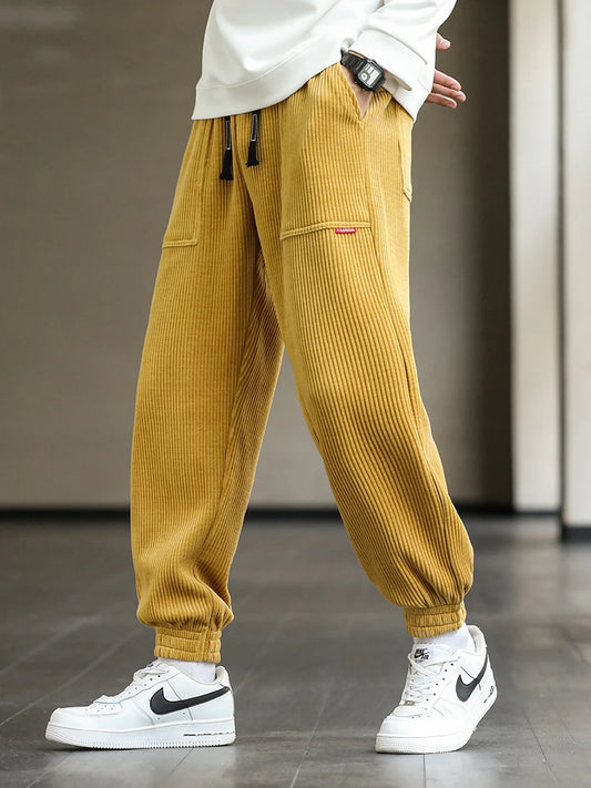 Cozy Corduroy Street Joggers for Men