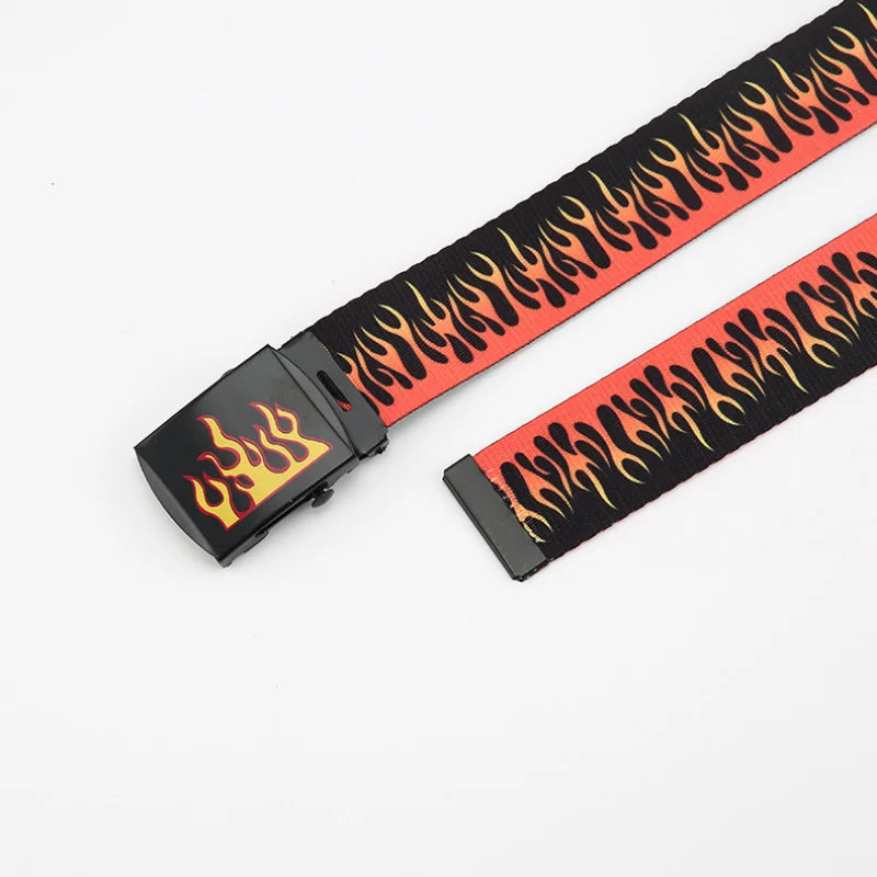 Flame Pattern Fashion Belt