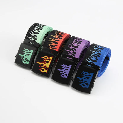 Flame Pattern Fashion Belt