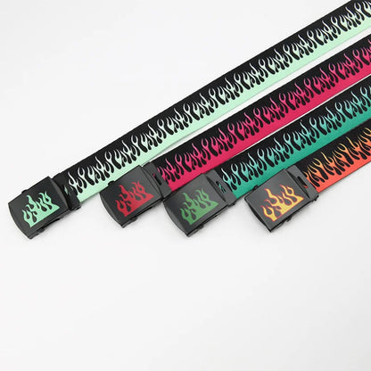 Flame Pattern Fashion Belt