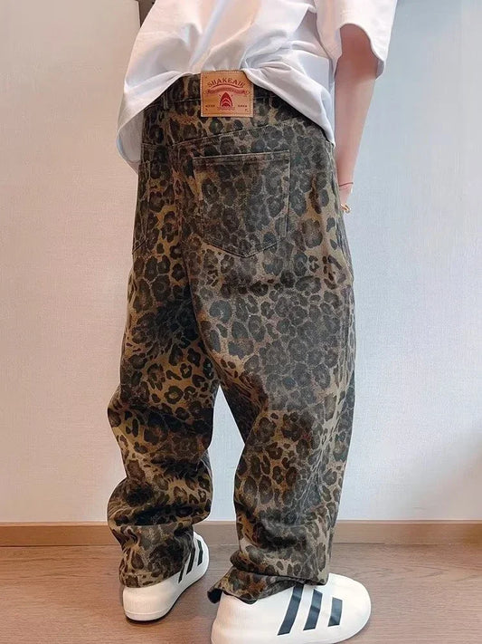 Tan Leopard Jeans